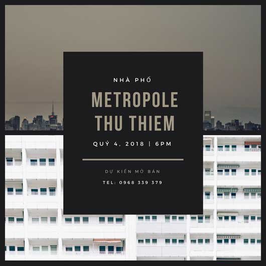 Nhà phố Metropole Thủ Thiêm bán giá gốc chủ đầu tư