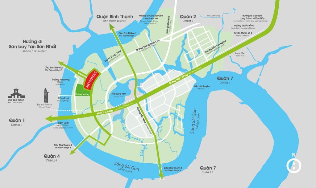 Location of Metropole Thu Thiem project