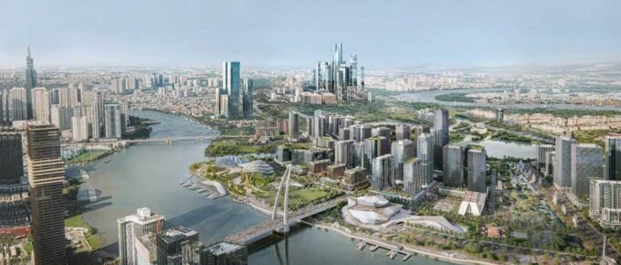Hình phối cảnh dự án The Megapolis và khu đô thị Thủ Thiêm